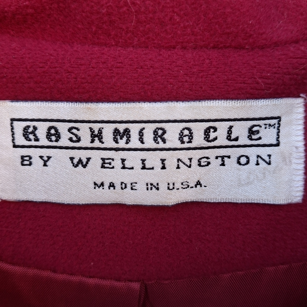 Kashmiracle by Wellington Fashions Cashmere-like Red Button-up Coat  Size 16 - Picture 10 of 15